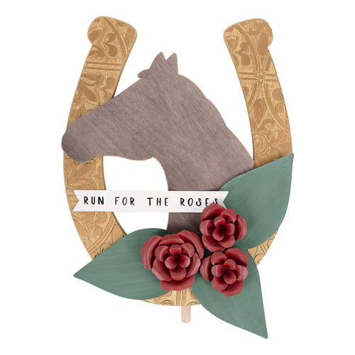 Derby Run for the Roses Horseshoe Topper