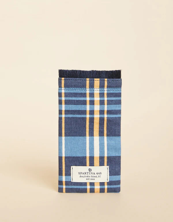 Sunglass Case Kalalanta Plaid Navy