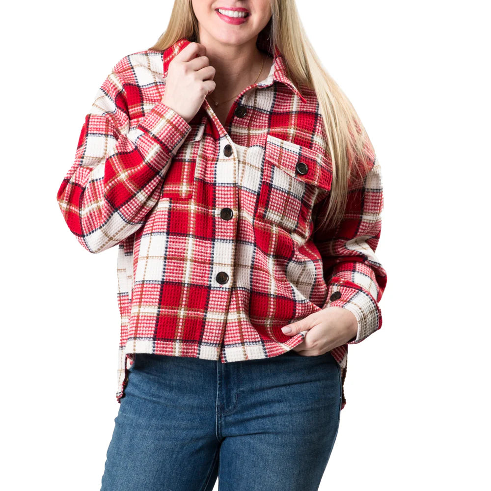 Alice Shacket-Red Plaid