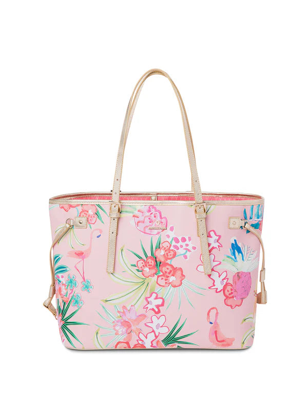 Retreat Jetsetter Tote Flamingo Floral