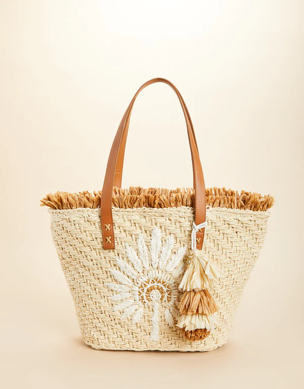 Straw Fringe Tote Palmetto