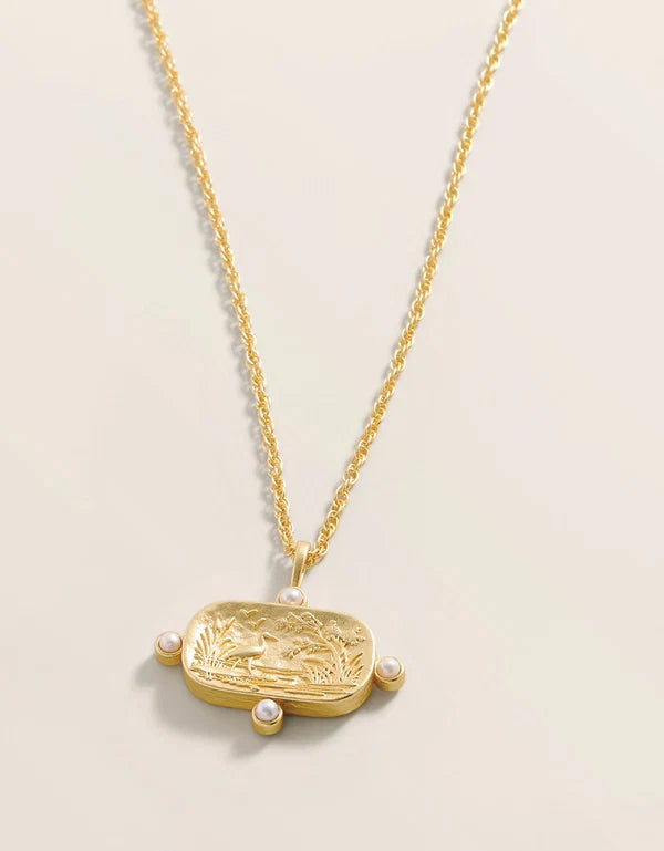 Salt Marsh Necklace 18" Gold