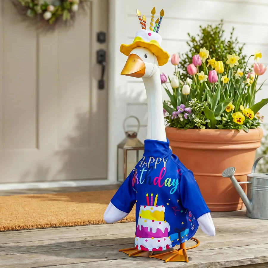 Birthday Celebration Outfit for Giddy the Porch Goose