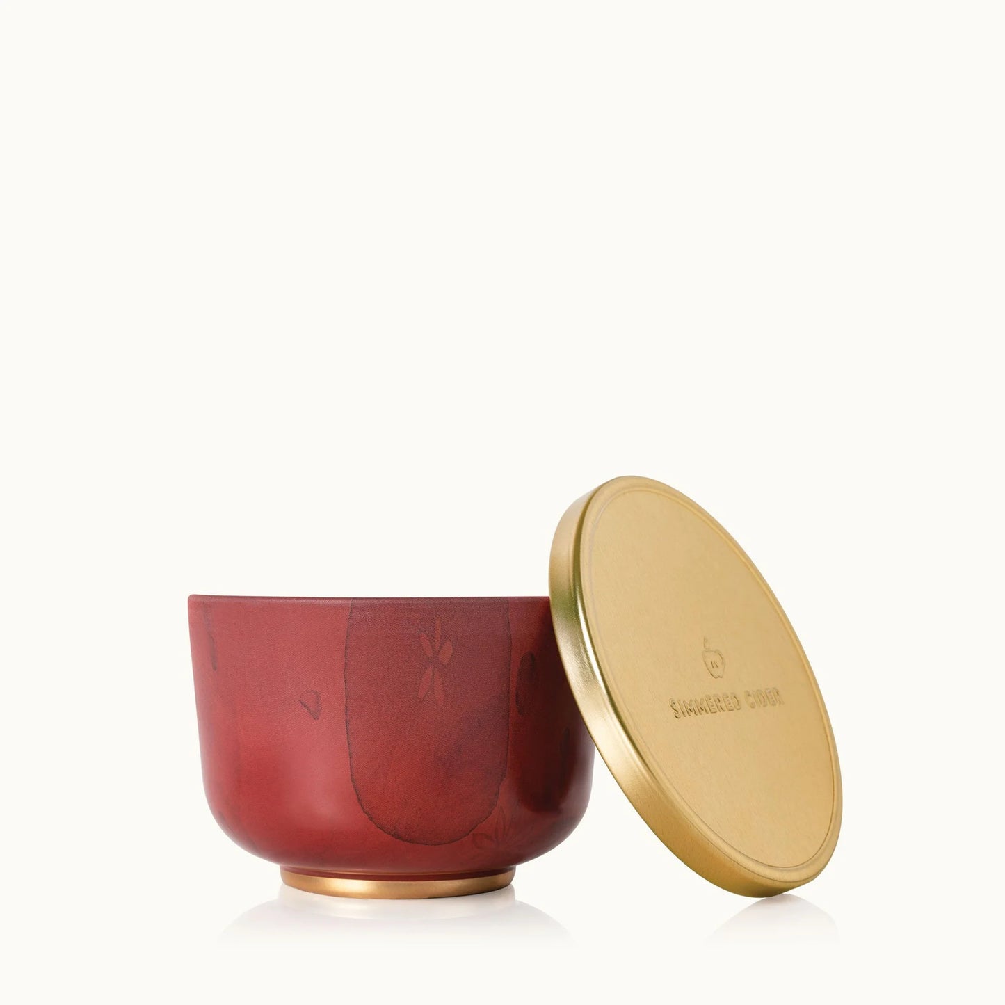 Simmered Cider Poured Candle Tin w Gold Lid