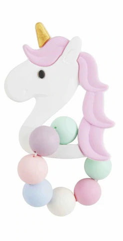 Pink Unicorn Silicone Teether