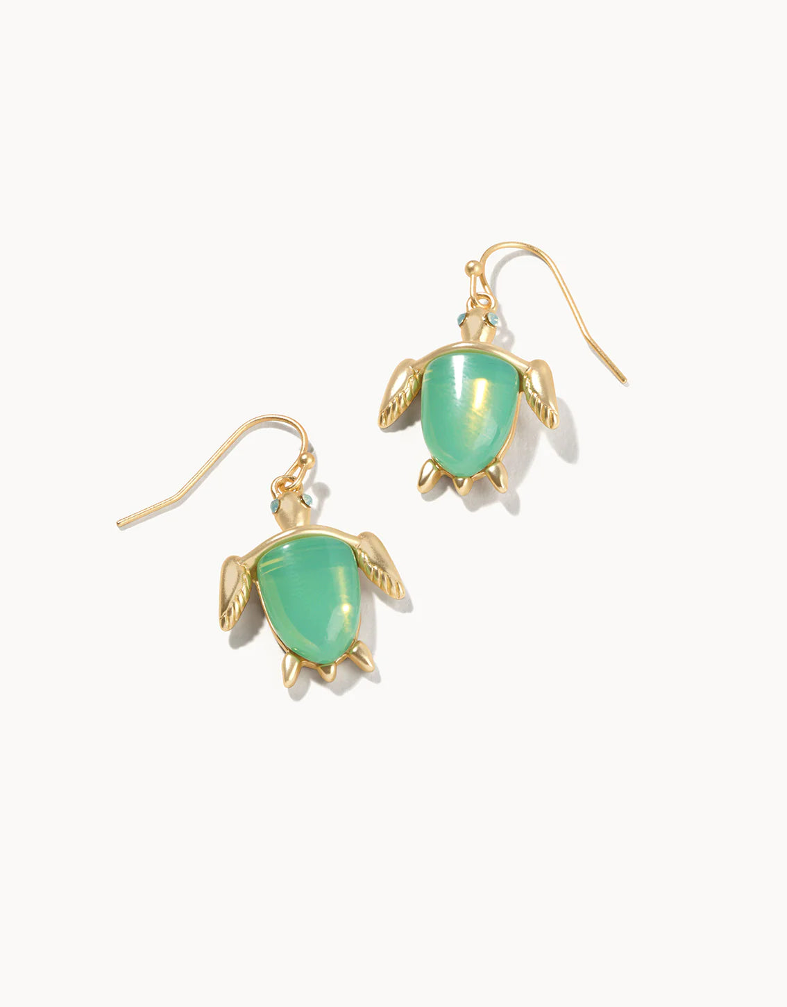 Sea Turtle Drop Earrings Sea Foam