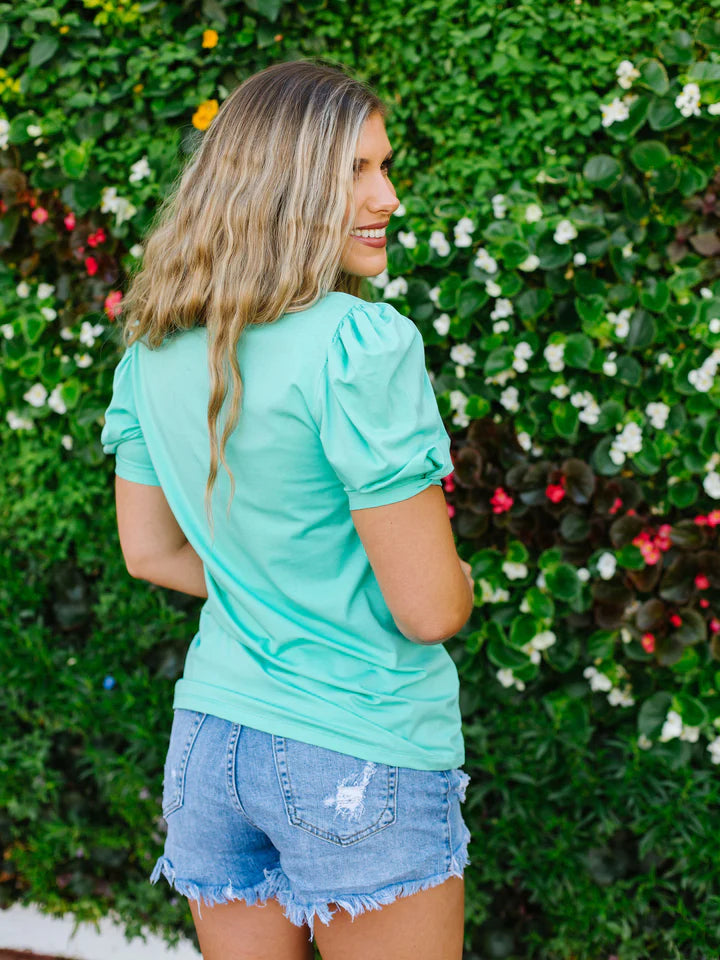 Blakeley Top Teal