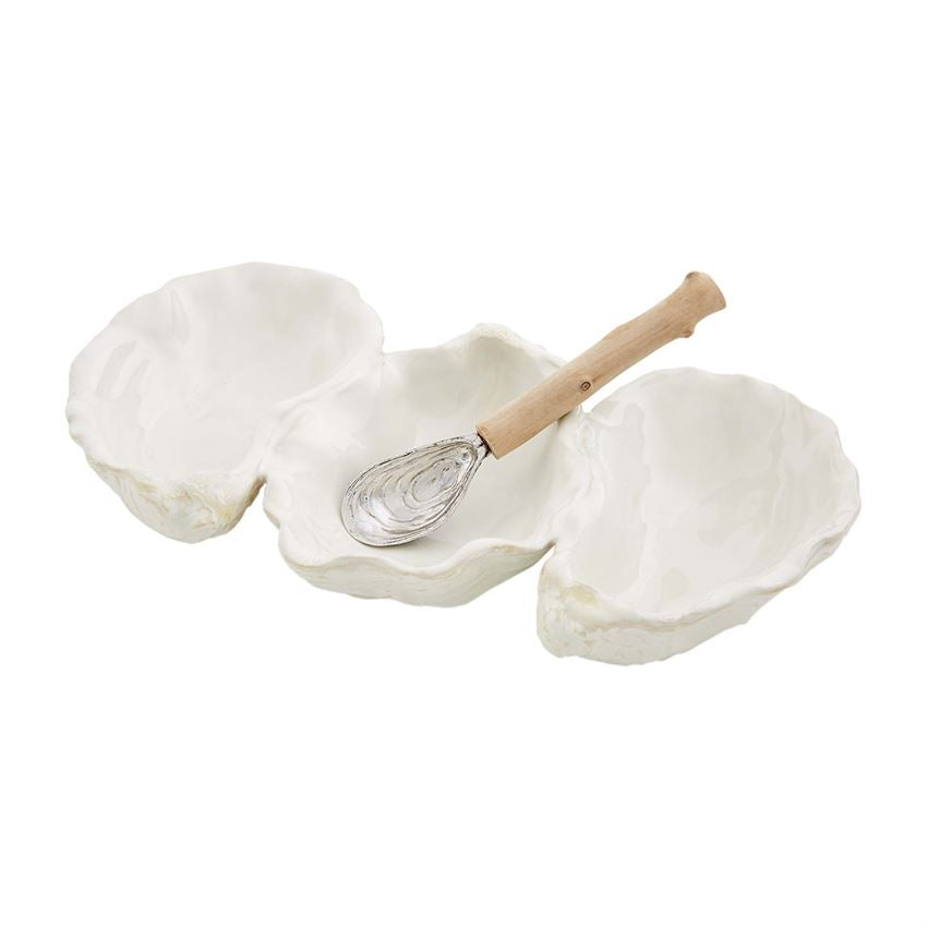 Oyster Shaped Tripple Dip Set