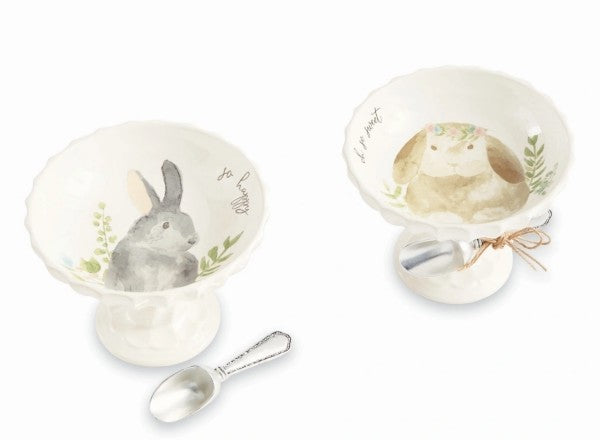 Tan Watercolor Bunny Pedestal
