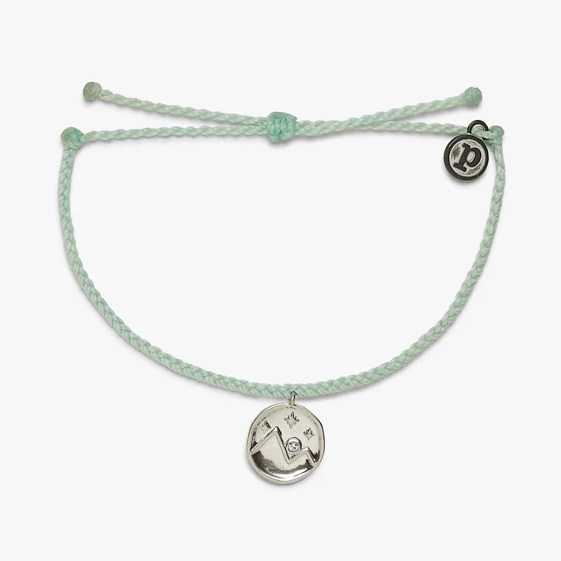 Crystal Wave Coin Silver Bracelet