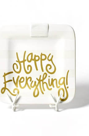 White Stripe Happy Everything 9.25 Mini Platter
