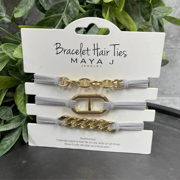 Bracelet Hair Ties Gray