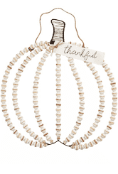 Wood Bead Pumpkin Hanger