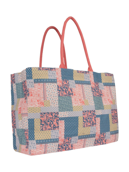 Quilt Pattern Large Canvas Tote
