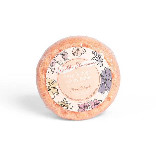 WIld Blossom Soap Sponge + Body Buffer