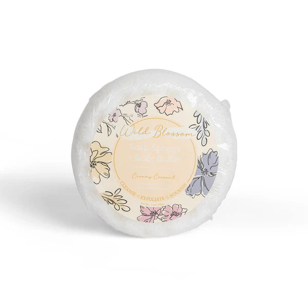 WIld Blossom Soap Sponge + Body Buffer