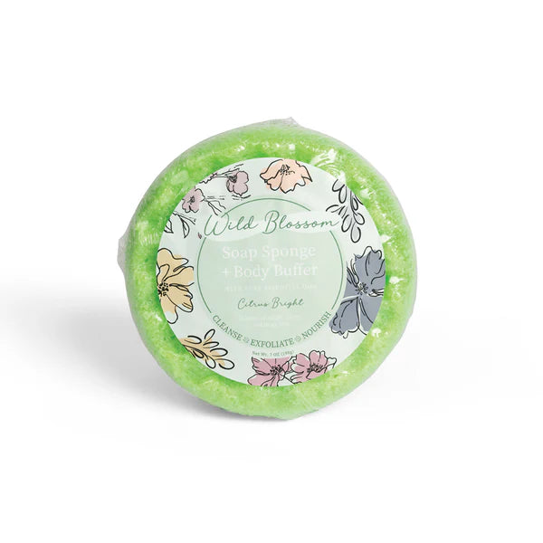 WIld Blossom Soap Sponge + Body Buffer