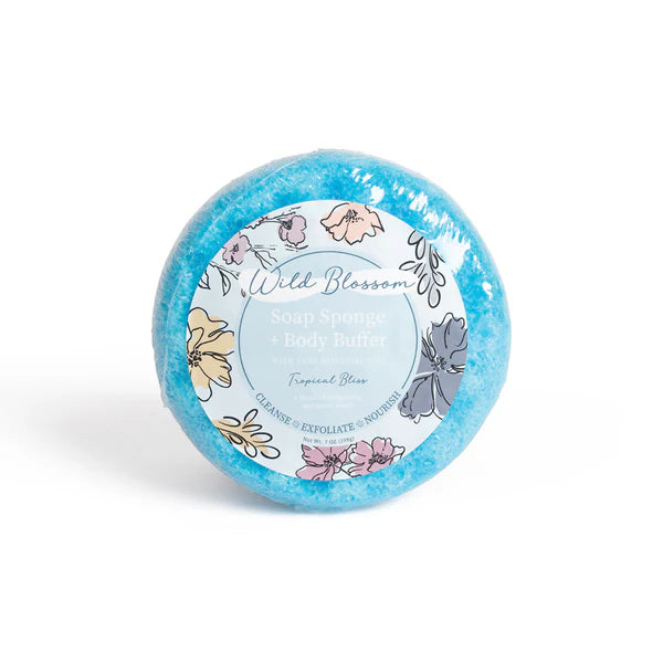 WIld Blossom Soap Sponge + Body Buffer