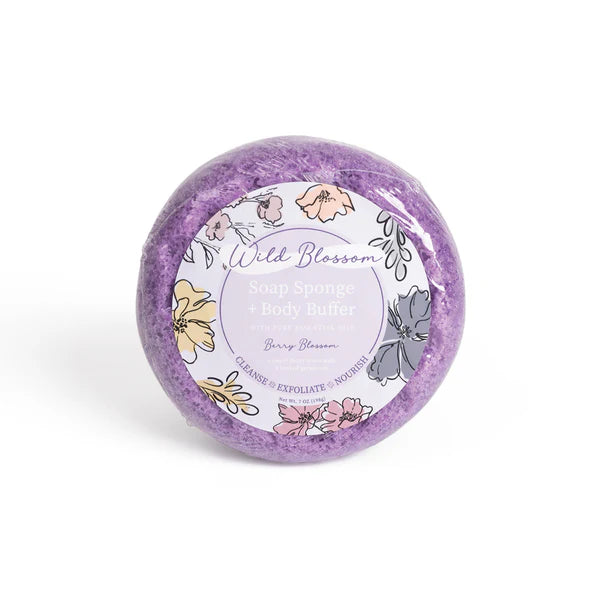 WIld Blossom Soap Sponge + Body Buffer