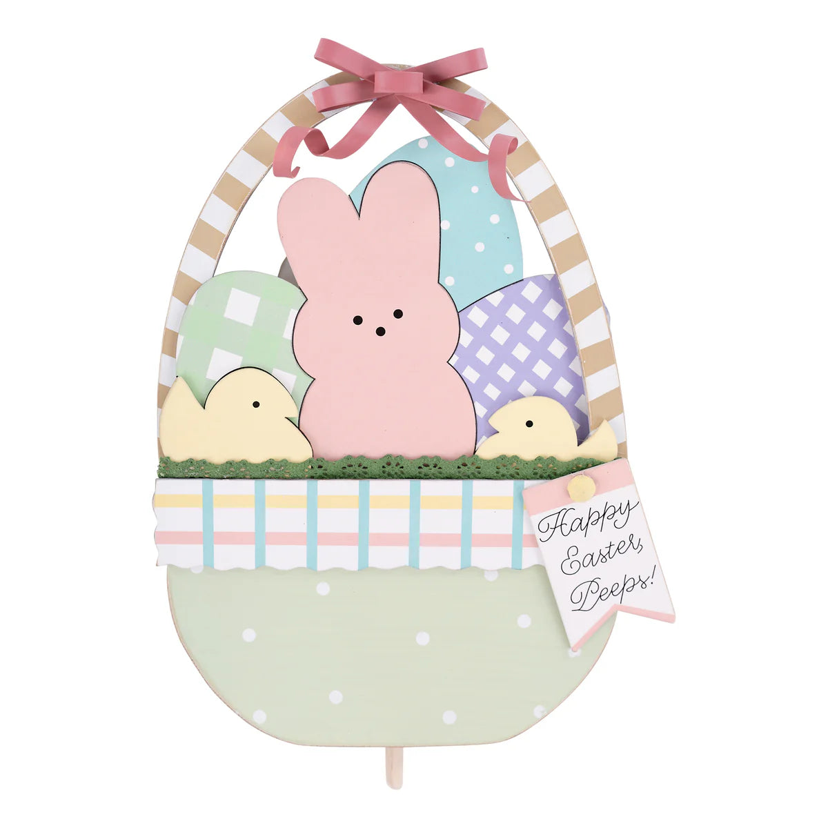 Easter Basket With Peeps Topper