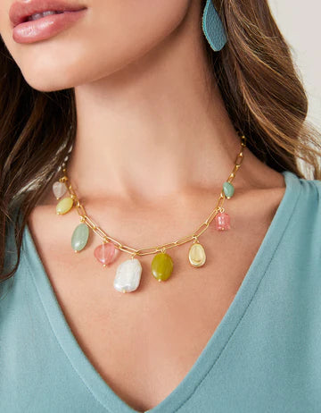 Calm Waters Necklace 17" Ruby/Sun (Copy)
