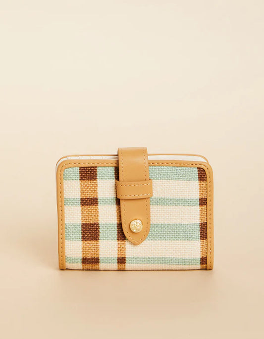 League Mini Wallet Kalalanta Plaid Cream