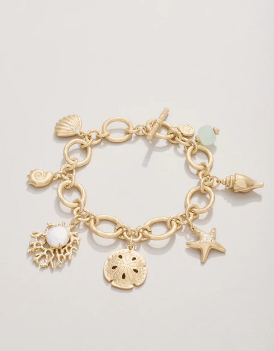 Coastal Dreams Charm Toggle Bracelet Gold
