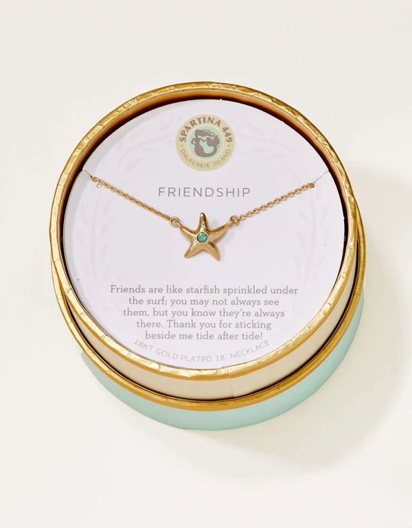 SLV Necklace 18" Friendship/Starfish Gold