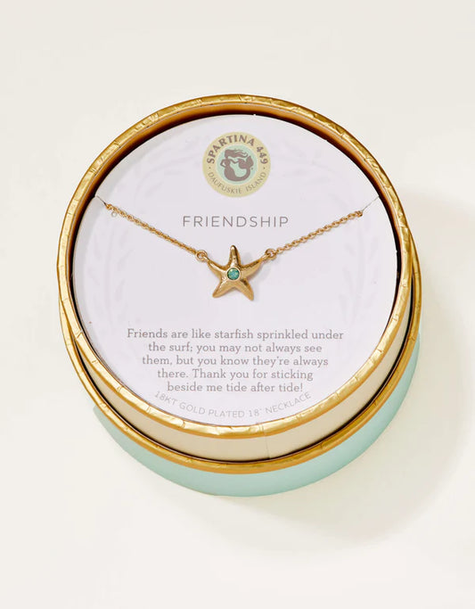 SLV Necklace 18" Friendship/Starfish Gold
