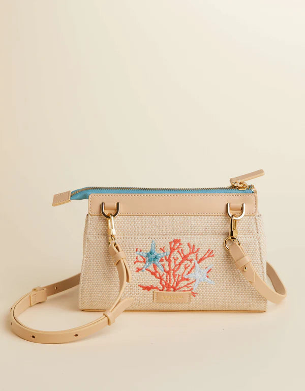 Annie Crossbody Wristlet Ogeechee Sea Life Coral