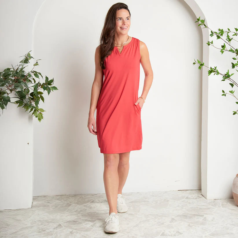 Zoey UPF 50+ Quick Dry Coral Dress