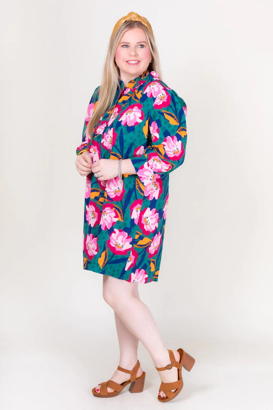 Karis Dress-Gold Rush-Green