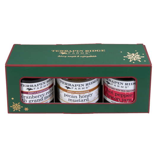 Mini Savory 3 Pack - Cranberry Relish, Hot Pepper Bacon & Pecan Honey Mustard