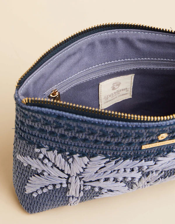 Maci Wristlet Ogeechee Blue Palm