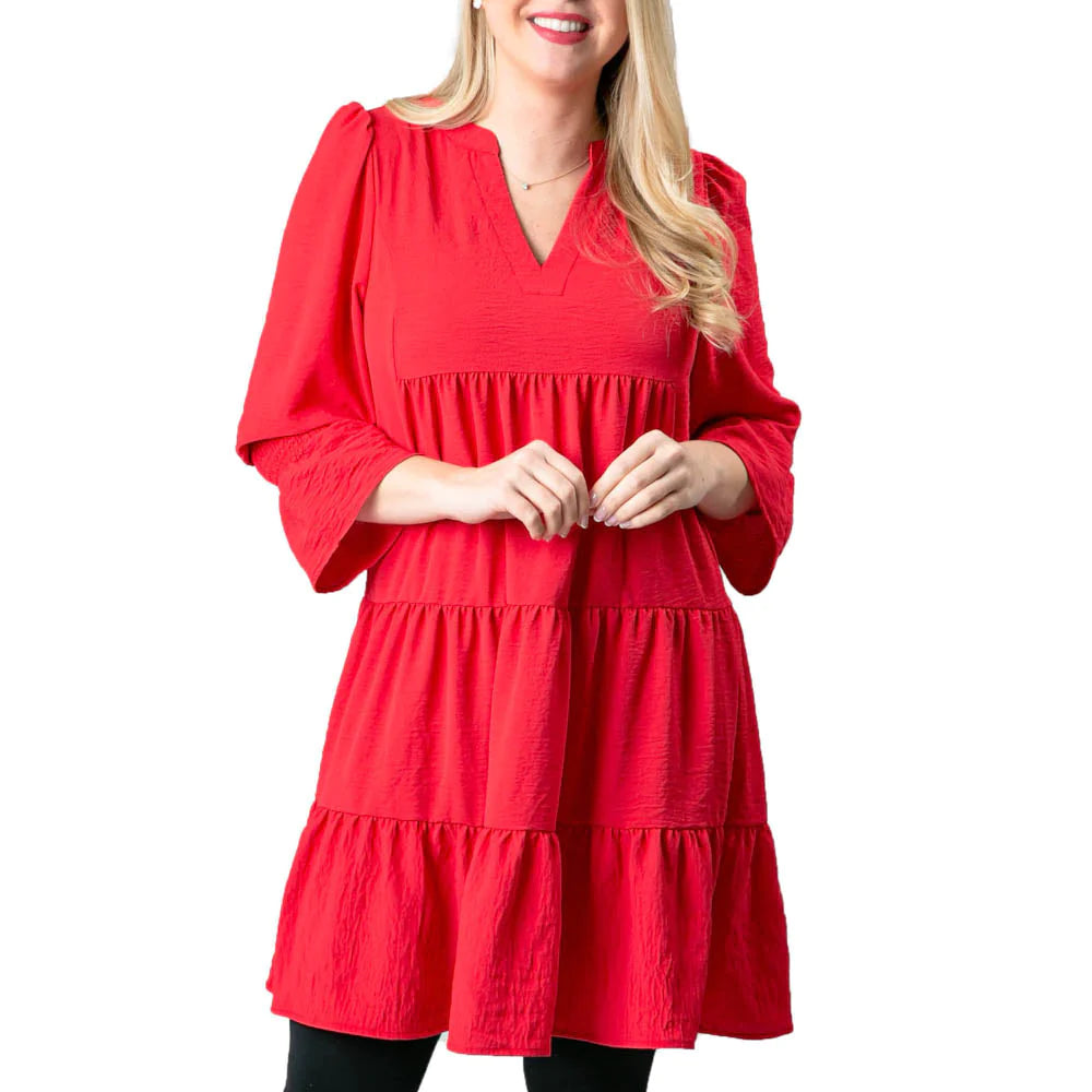 Debrah Dress - Red