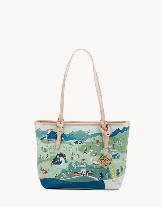 Blue Ridge Mountains Small Tote-With Zipper