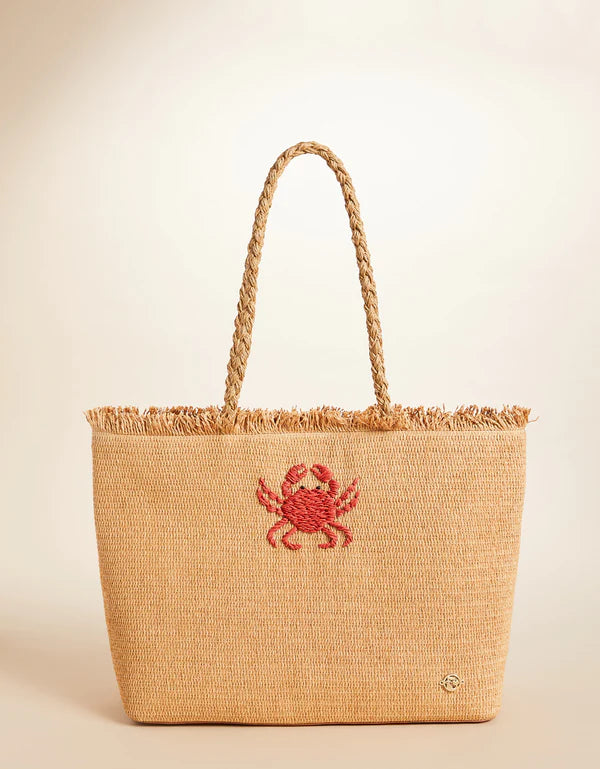 Woven Tote Satchel Hamilton Crab