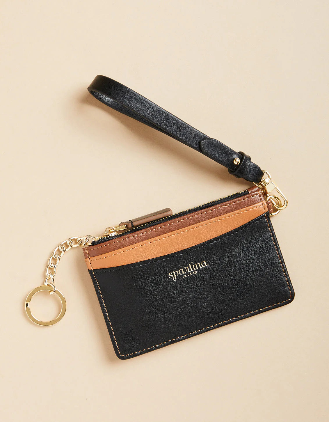 Slimcard Coinpurse Color Block Black Brown