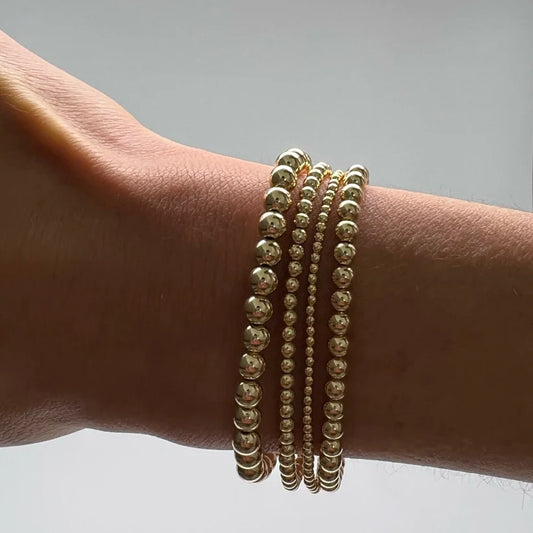 Stretch Gold Ball Bracelet