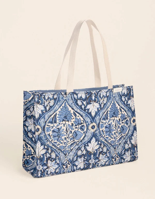 Market Tote-Japonica Cartouche Blue