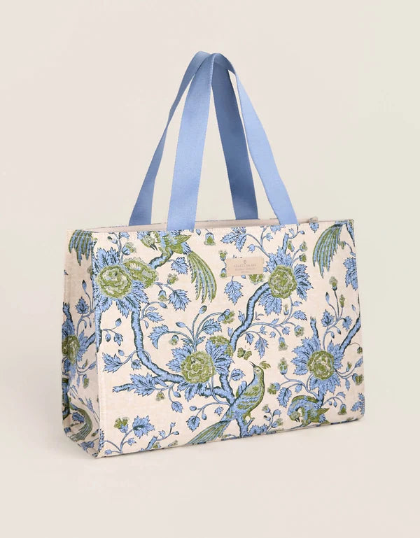 Market Tote-Japonica Bird Green