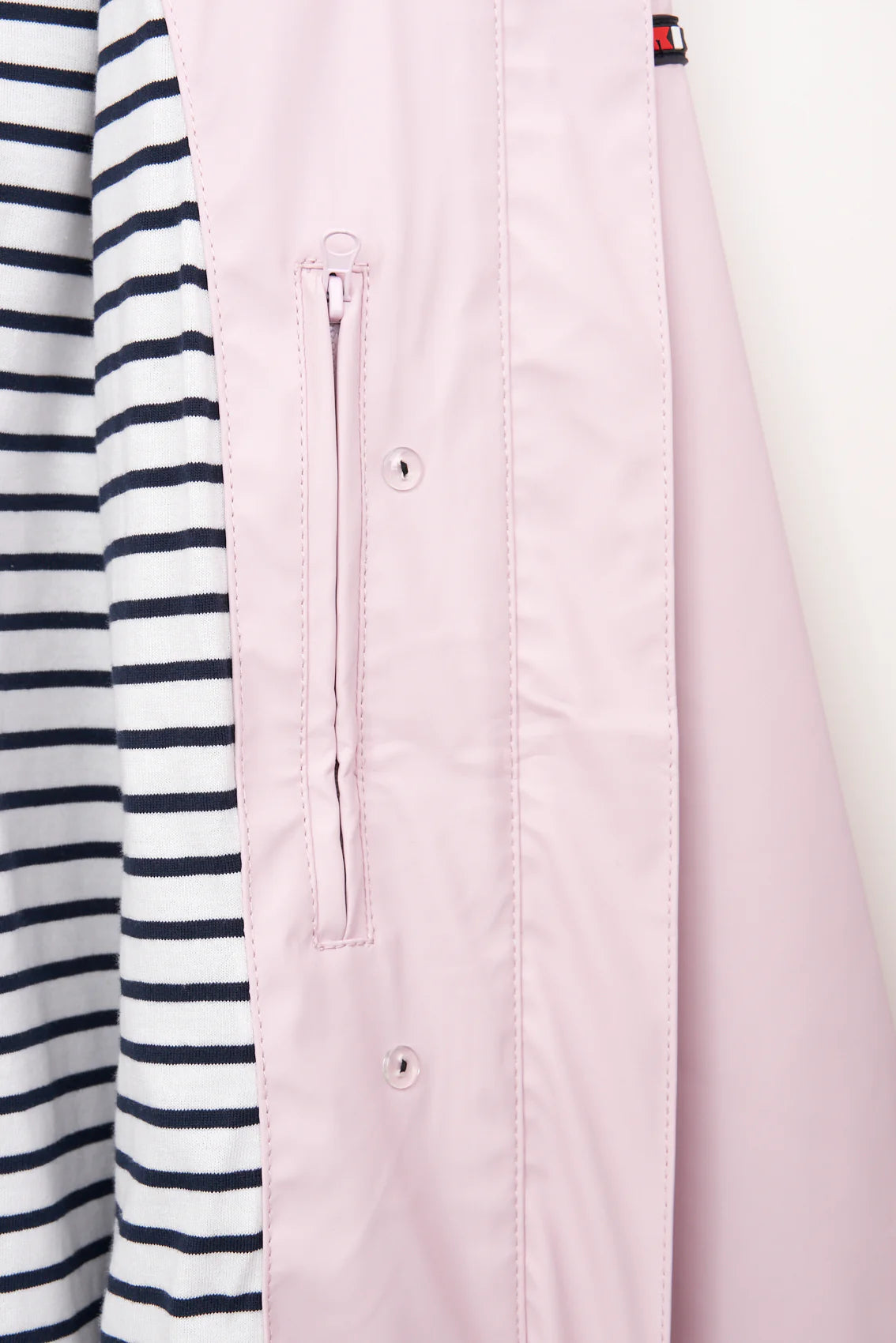 Raincoat With Striped Lining-Pink