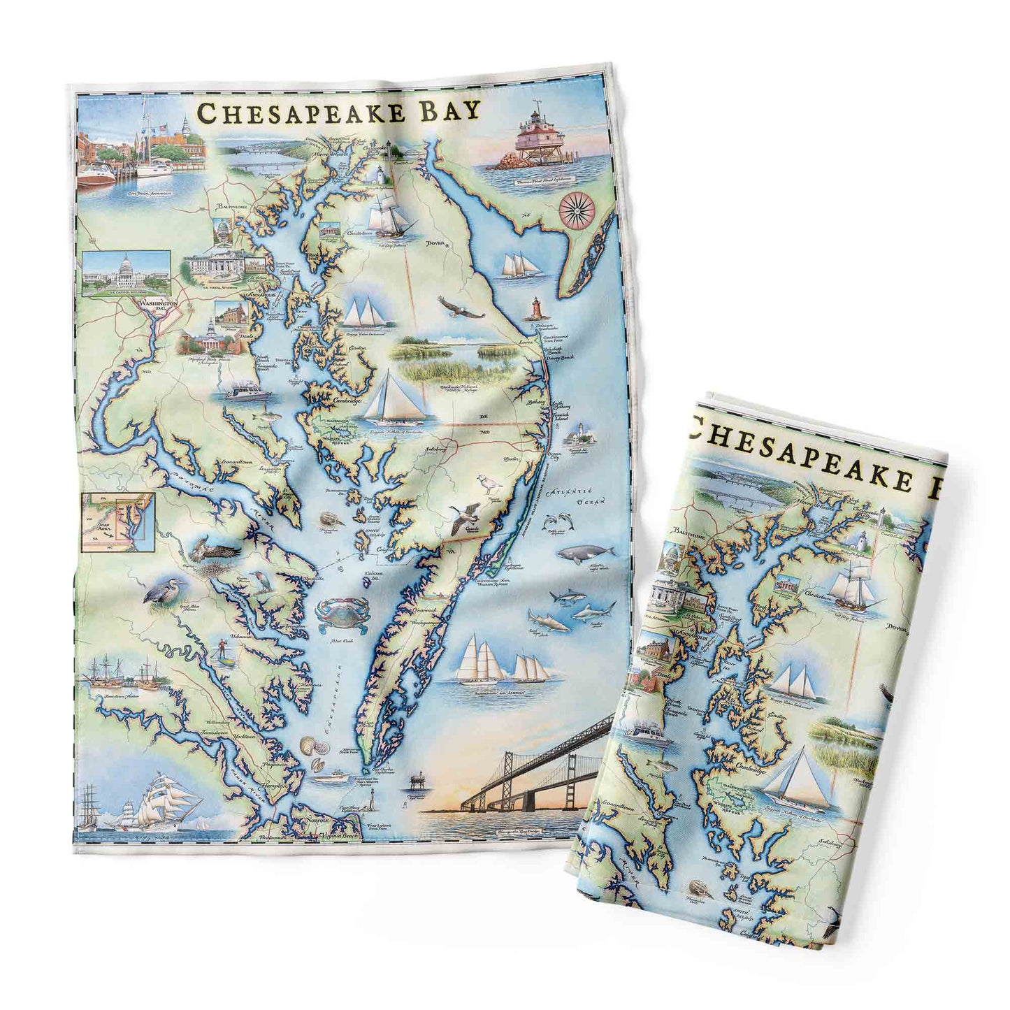 Flour Sack Kitchen Towel Chesapeake Bay