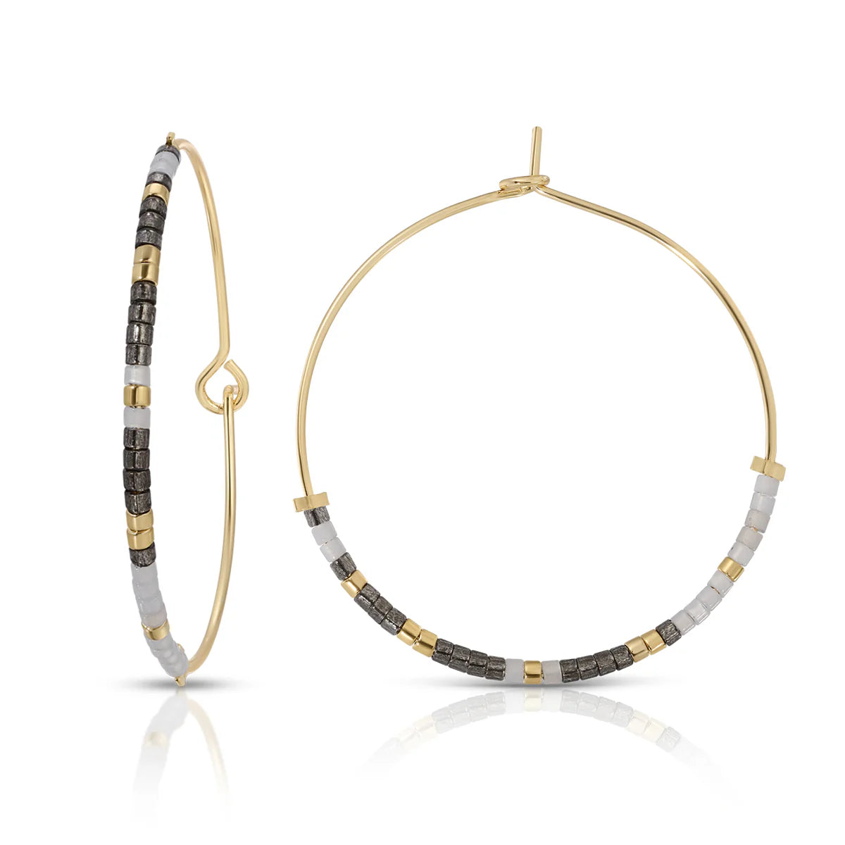 Dot And Dash Hoop Earrings
