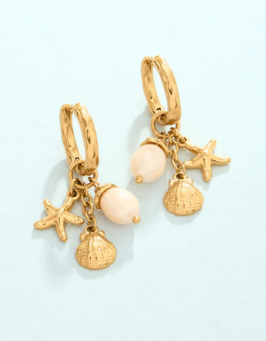 SP Sea Island Convertible Hoop Earrings Gold