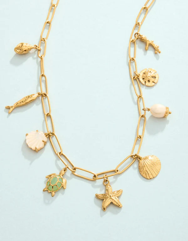 SP Seashore Charm Necklace 18"