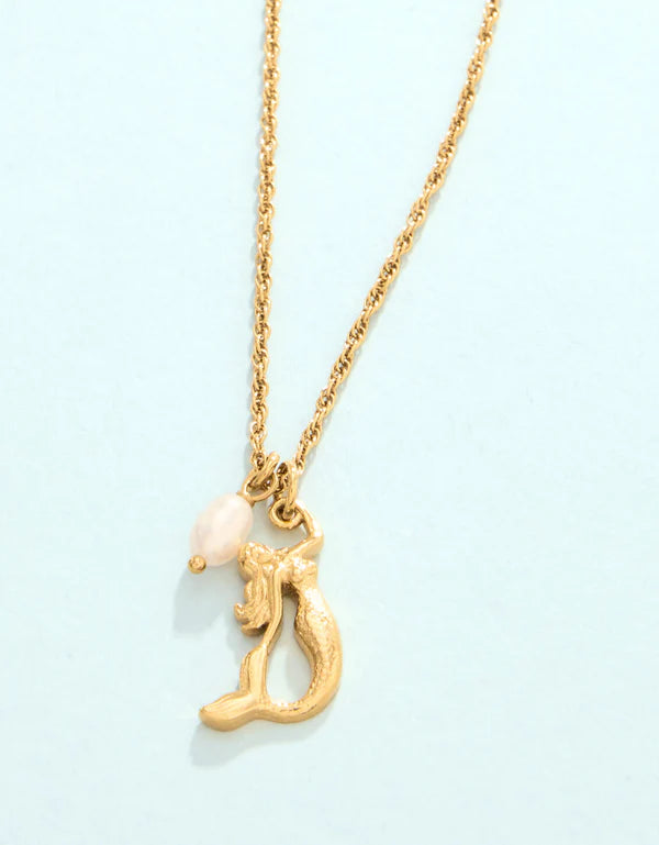Mermaid Necklace 18" Gold
