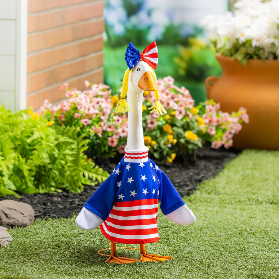 Patriotic Dress for Giddy the Porch Goose