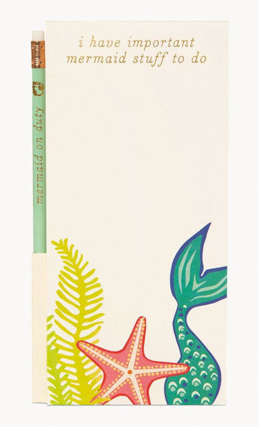 Pencil List Pad Golden Mermaid 4x8