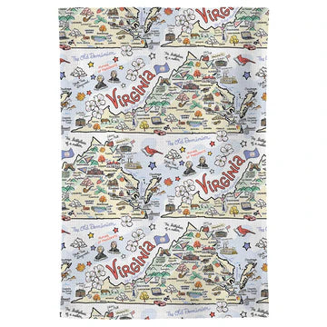 Fish Kiss Virginia Tea Towel